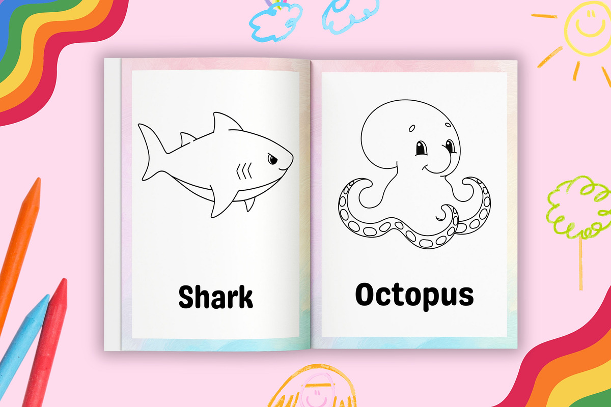 Coloring Pages for Kids – Animal, a Stationery Template by Designmela01 (Photo 5 of 6)