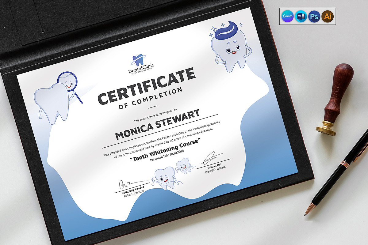 Dental Assistant Certificate, a Stationery Template by DesignDevisers (Photo 2 of 10)
