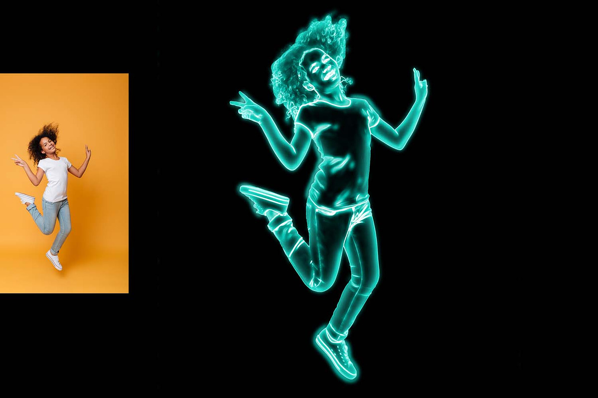 Neon Photo Painting Photoshop Action, an Action Add-On by MRI STUDIO (Photo 7 of 17)