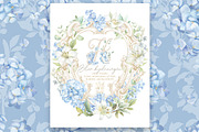 Hydrangea Lily Crest Watercolor Set, a Decorative Illustration by WonderWonder (Thumbnail 9 of 9)