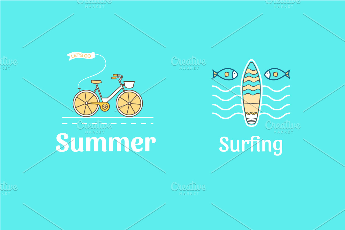 Summer collection-elements, icons, a Food Illustration by Dasha Efremova (Photo 8 of 8)