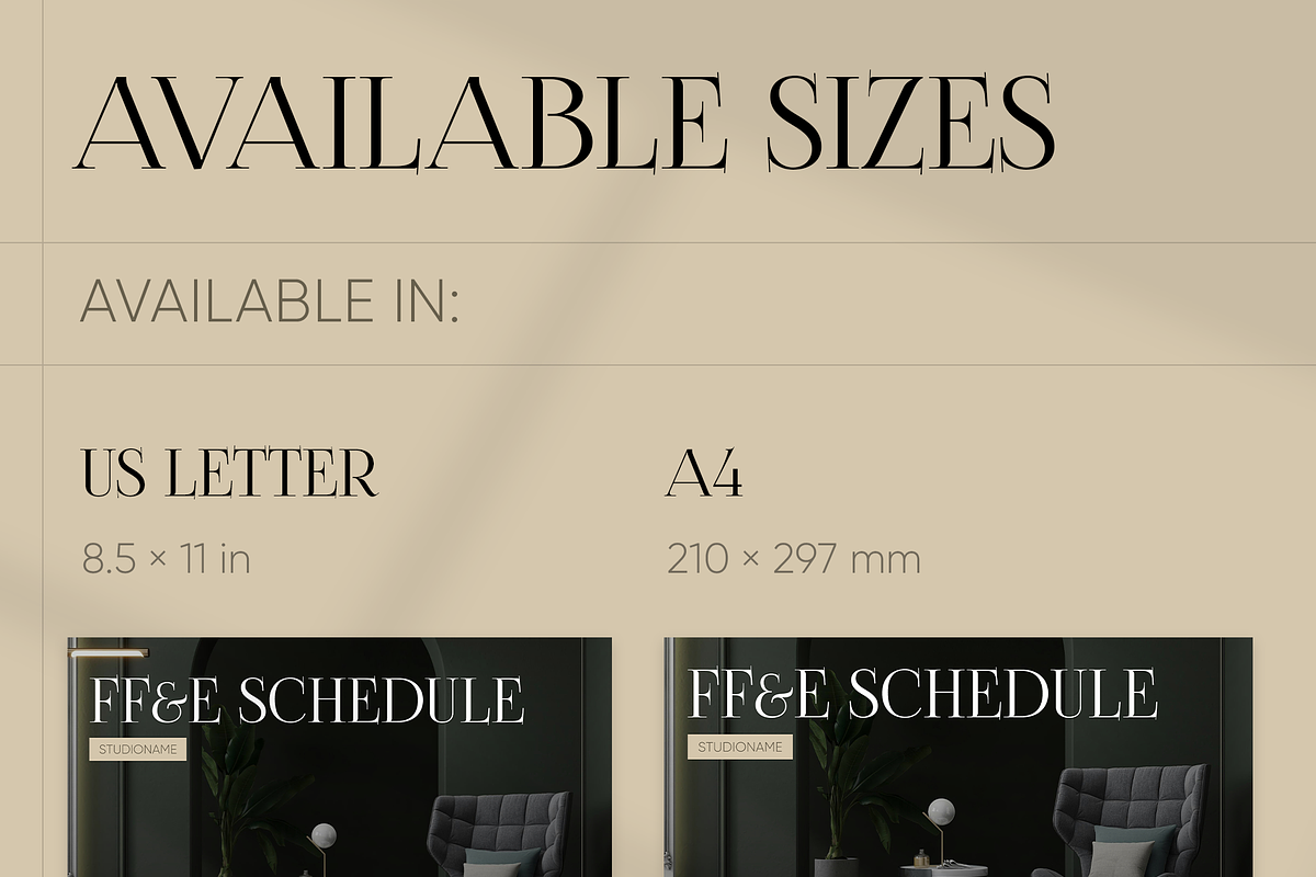 F&E Schedule Interior Template, a Presentation Template by Trendingdigital (Photo 7 of 8)