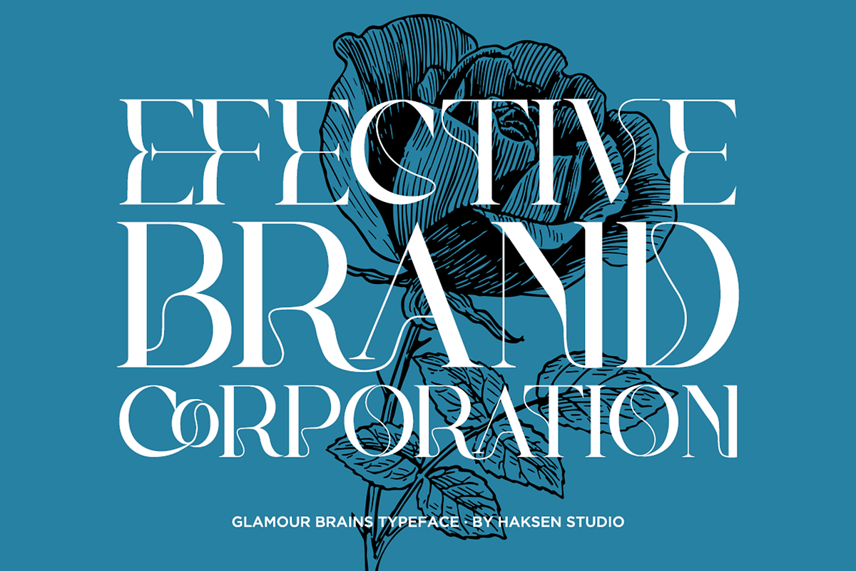 GLAMOUR BRAINS - By Haksen, a Serif Font by Haksen (Photo 8 of 17)