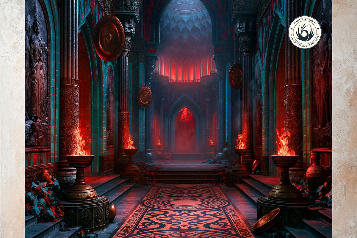 The Lapis Bestiary Persian Backdrops, a Background Graphic by ThatsDesignArt (Photo 10 of 14)