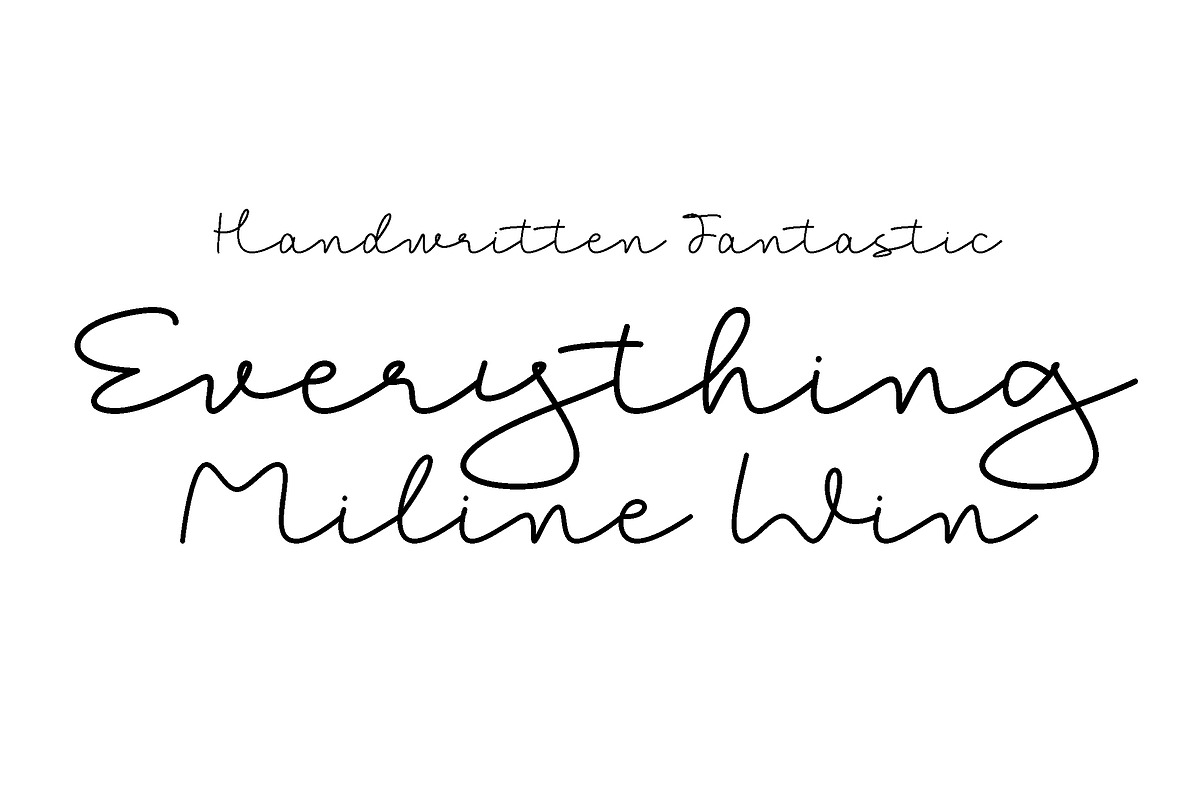 Miline Win - Monoline Script Font, a Script Font by Fontcastle (Photo 5 of 5)