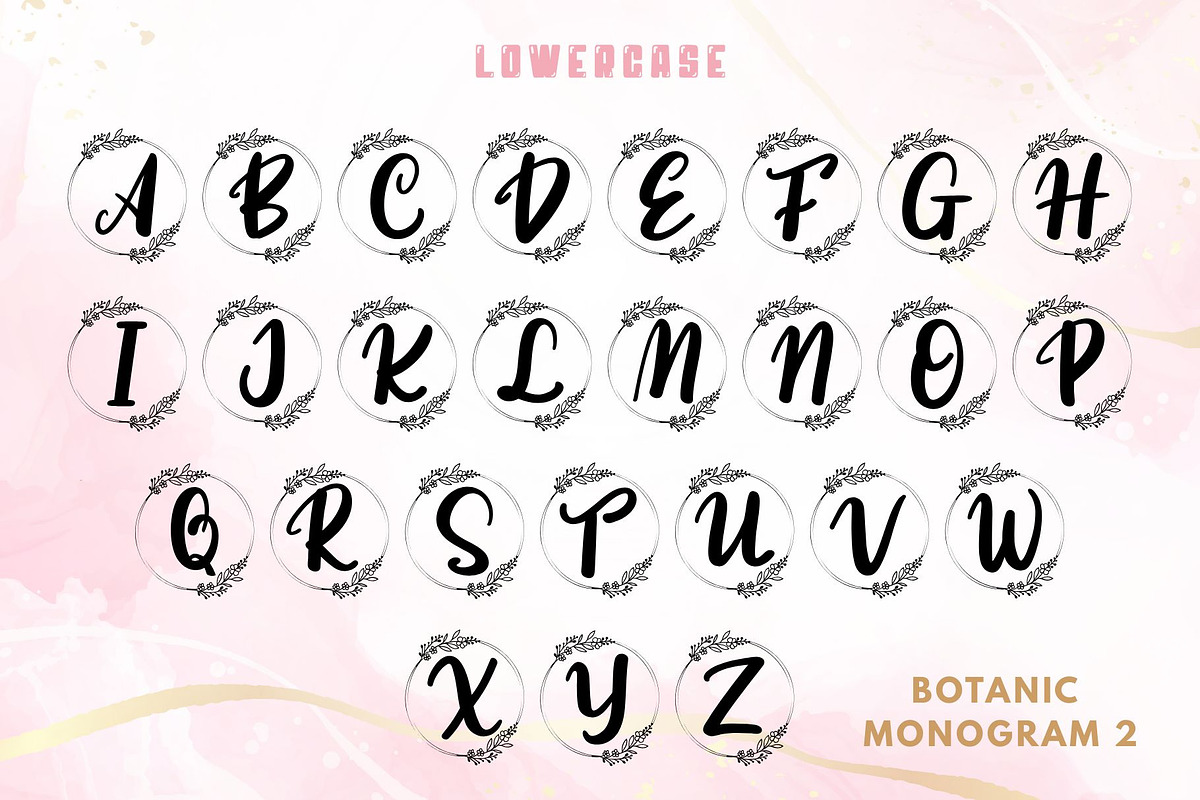 Botanica Monogram Font, a Symbol Font by AnningArts (Photo 9 of 9)