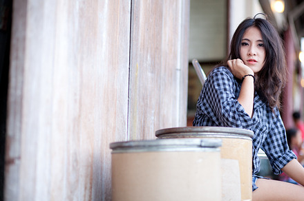 Portrait asian girl containing adorable, adult, and asian, a Person Photo by a454