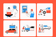 Car Illustration Art Set, an Object Illustration by Vectors Market (Thumbnail 9 of 9)