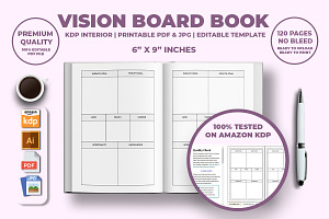 Vision Board Book KDP Interior