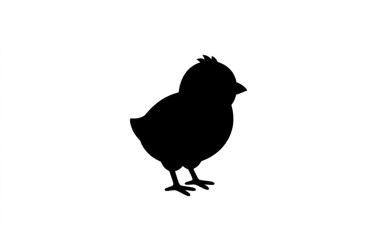 Fluffy Chick Silhouette Set, an Object Graphic by Creativeshirt (Photo 2 of 3)