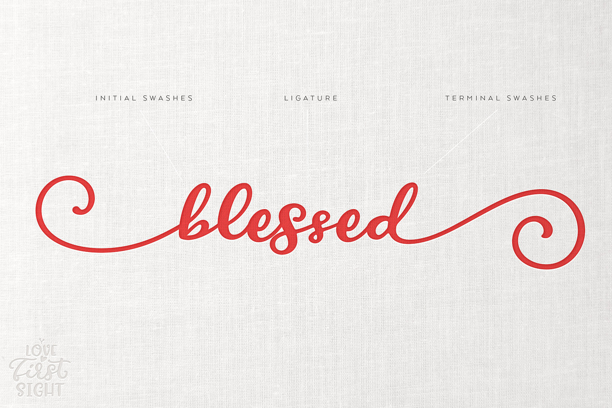 Love At First Sight Font Duo &Extras preview 6