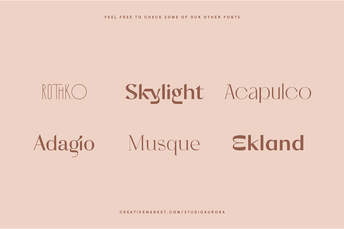 Kindred - Elegant and chic font, a Sans Serif Font by Studio Aurora (Photo 11 of 11)