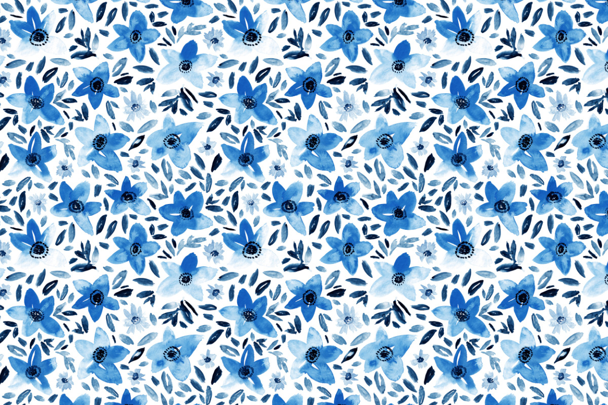 Azure, navy and white, a Pattern Graphic by Anya-D (Photo 3 of 9)