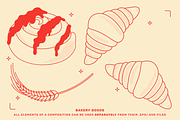 Bakery Food Vector Illustrations, a Food Illustration by TheFoodAtlas (Thumbnail 6 of 17)