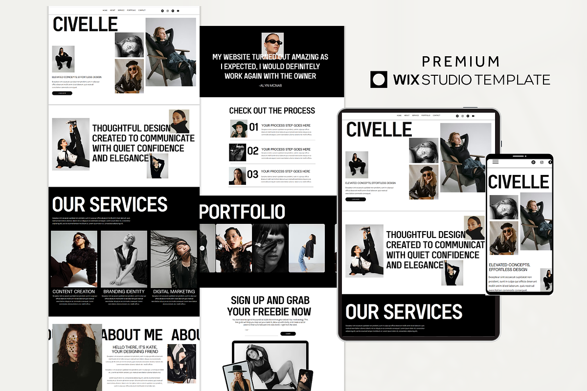 Minimal Wix Studio Landing Page, a Wix Template by AdvertFox (Photo 5 of 9)
