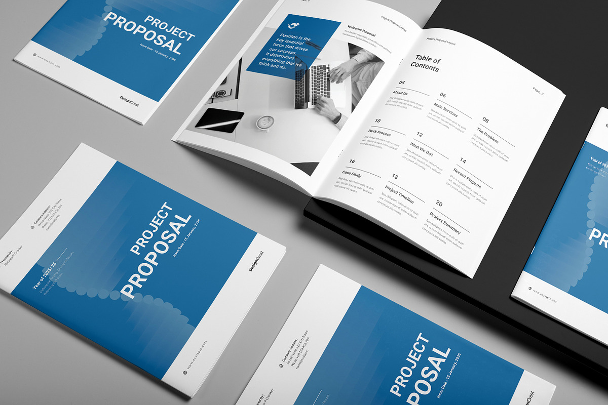 Project Proposal Template, a Brochure Template by DesignCrest (Photo 3 of 14)