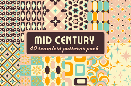 50s Mid century patterns pack, a Pattern Graphic by Art's and patterns