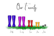 Family Welly Boots Collection, an Object Illustration by JT Digital Studio (Thumbnail 11 of 11)