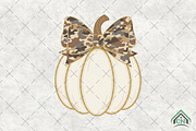 Preppy Camo Pumpkin Coquette Fall, an Illustration by Craft Nest (Thumbnail 1 of 6)