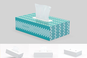 Rectangle Tissue Box Mockup Set