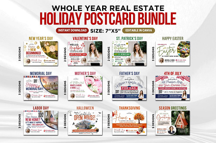 Real Estate Holiday Postcards Canva