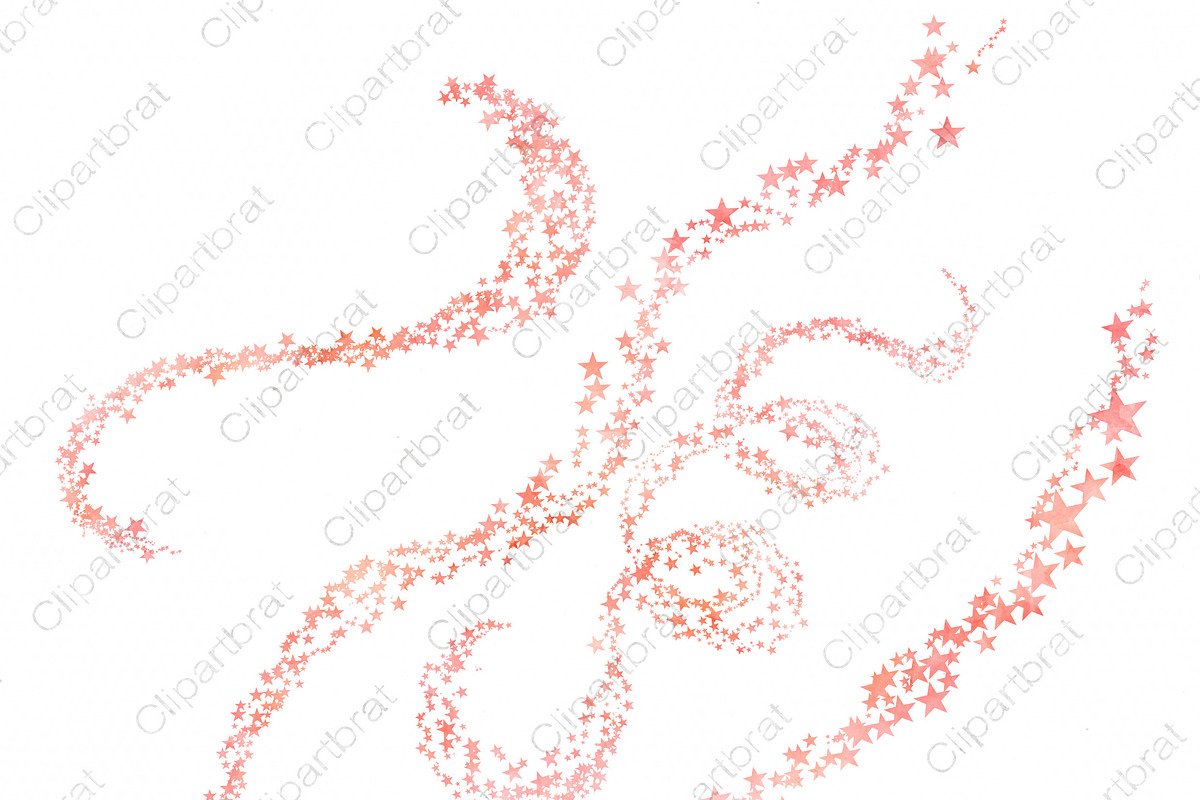 Salmon Celestial Sky Star Graphics, an Object Illustration by ClipartBrat Graphics (Photo 3 of 4)