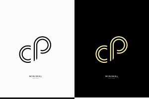 Monogram Icon Logo CP In Infinity