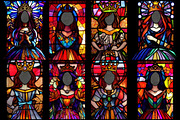 Stained Glass Princess Dress Overlay, an Illustration by Paper Element (Thumbnail 3 of 6)