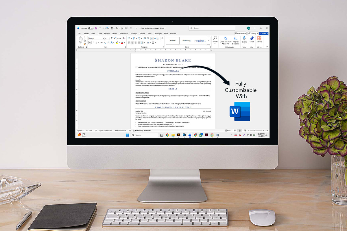 Clean ATS Resume Template in word, a Resume Template by Design_Xlab (Photo 4 of 10)