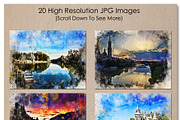 Watercolor River & Ocean Landscapes, an Illustration by Legacy4Life Designs (Thumbnail 2 of 4)