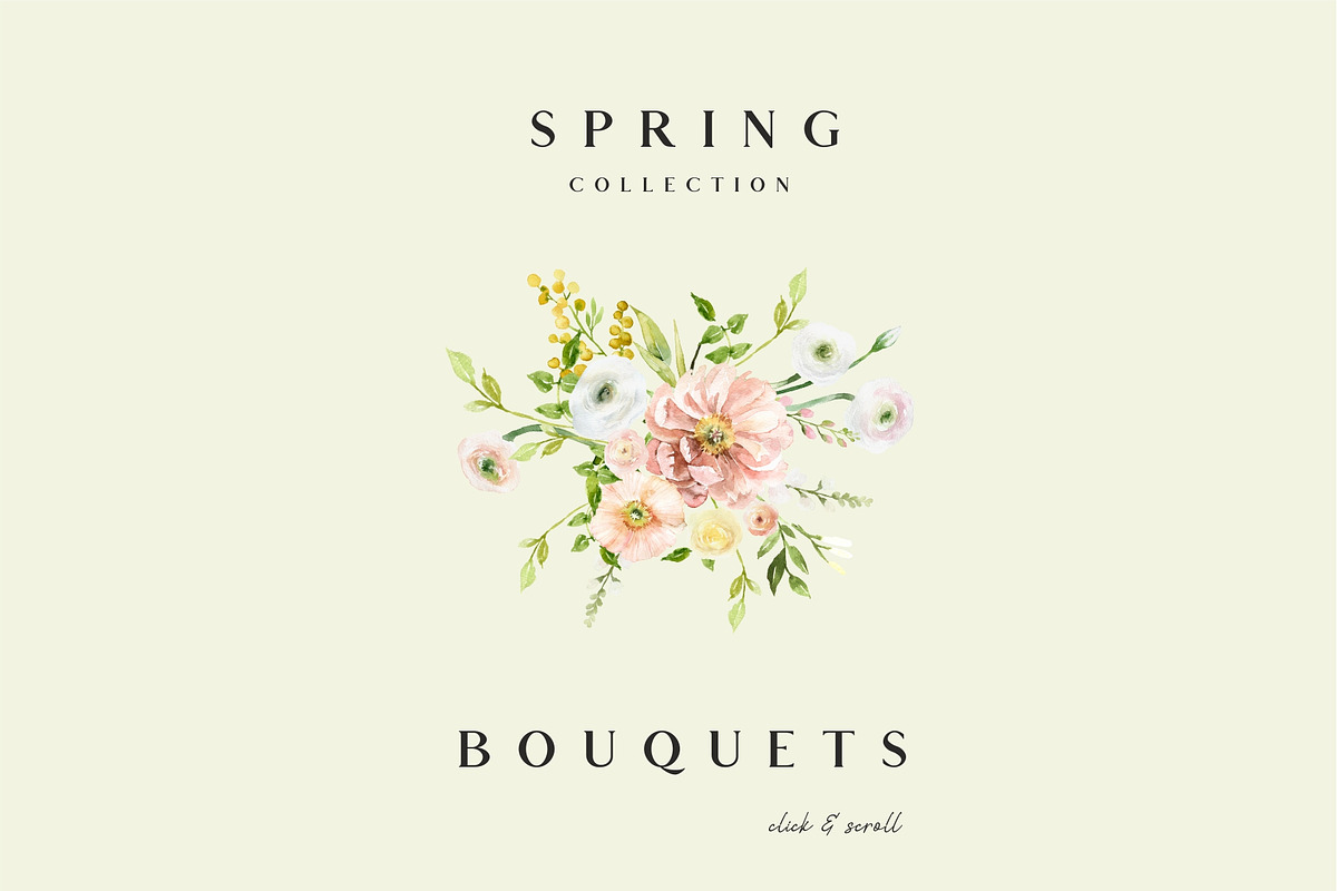 SPRING collection - watercolor set, a Decorative Illustration by Youksy (Photo 2 of 9)