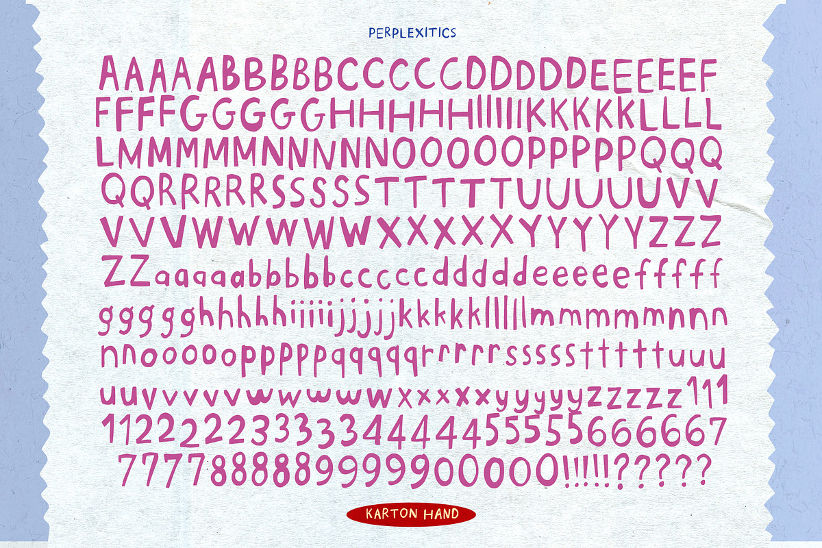 Karton Hand Handmade Font, a Handwritten Font by Perplexitics (Photo 10 of 10)