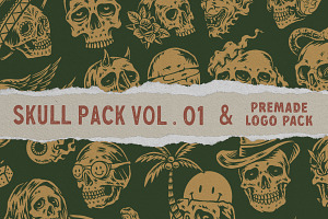 Skull Pack Volume 01, an Illustration by IronbirdCreative