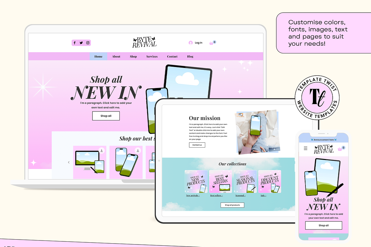 Wix Template for Digital Products, a Wix Template by Template Twist Shop (Photo 8 of 10)