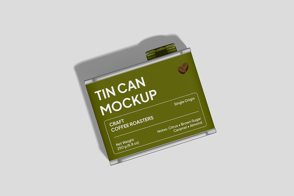 Tin Can Mockup, a Packaging Mockup by Unerispace (Photo 5 of 5)