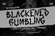 Blackened Rumbling Black Metal Rough, a Blackletter Font by dansdesign (Thumbnail 1 of 12)