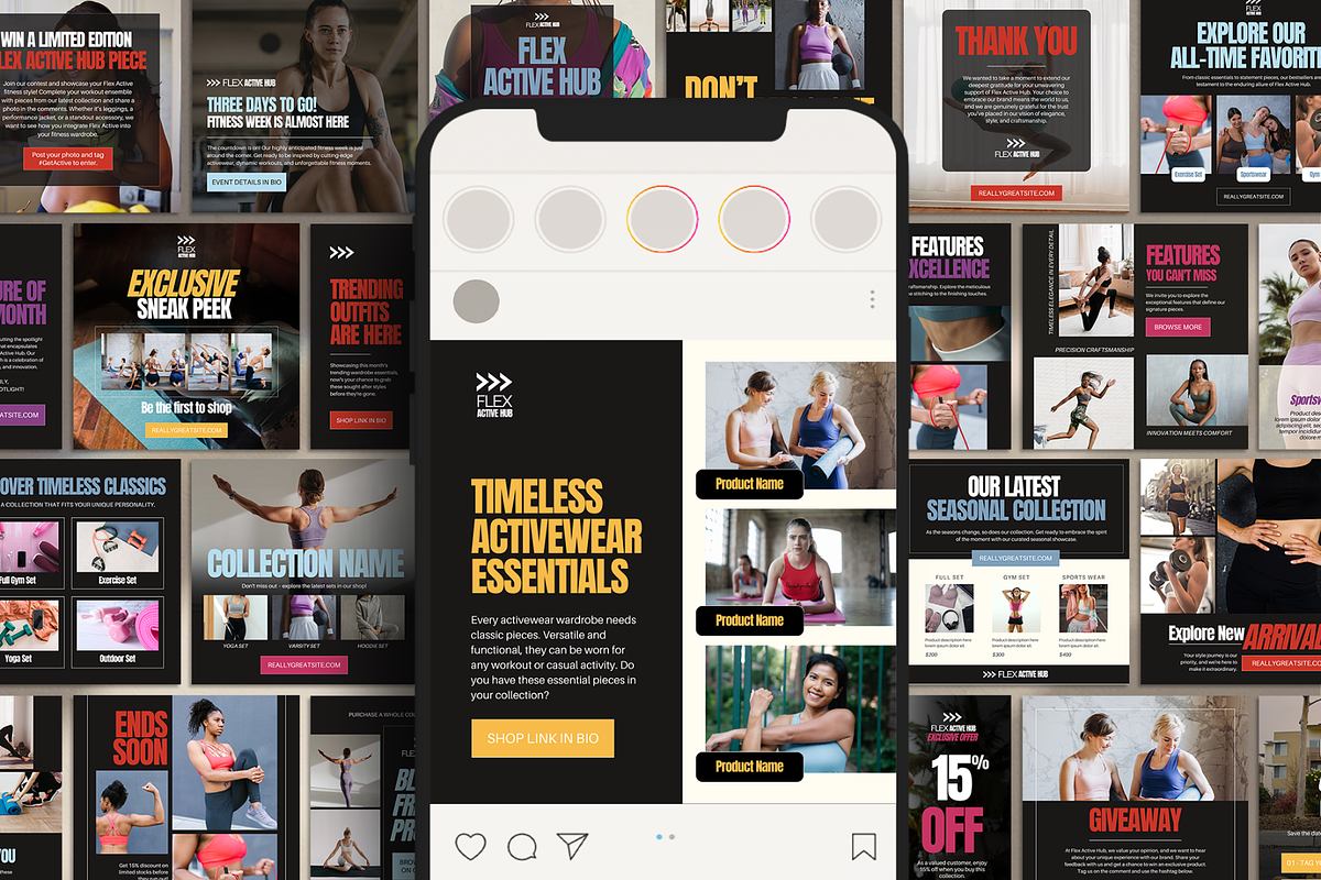 Fitness Instagram Posts, a Social Media Template by Creatif Foundry (Photo 5 of 8)