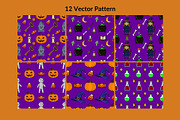 Halloween: Patterns & Clipart, a Seasonal Illustration by Elatedowl (Thumbnail 3 of 14)