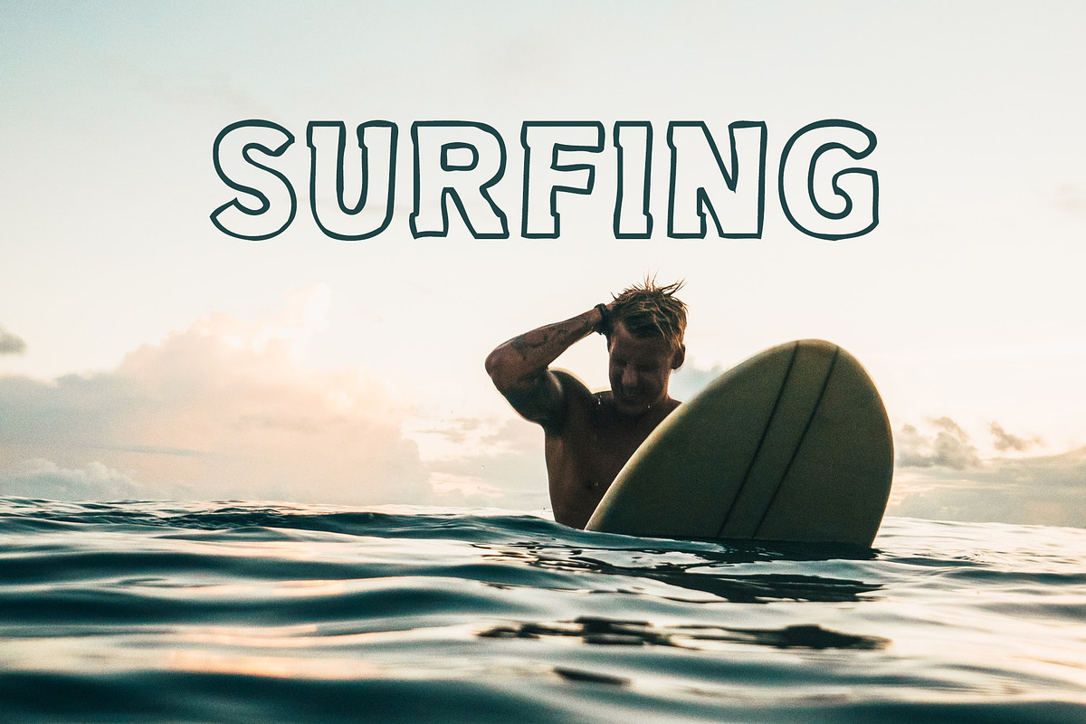 Summer Outline Font, a Slab Serif Font by vladocar (Photo 3 of 9)
