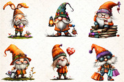Stylish Gnome Clipart, an Illustration by DreamCafeArt (Thumbnail 5 of 8)