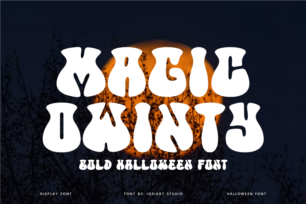 Magic Owinty - Bold Halloween Font, a Sans Serif Font by Iqsiart Studio (Photo 1 of 7)