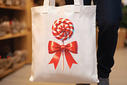 Watercolor Striped Lollipop Bow PNG, an Illustration by CraftArtStudio (Thumbnail 2 of 6)