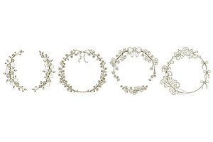 Floral frame with delicate flowers, an Object Illustration by art PVP - market
