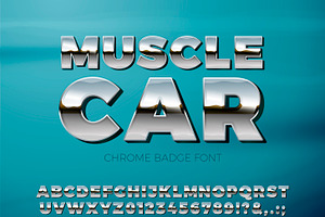 Muscle Car Chrome letters