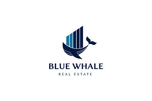 Blue Whale Real Estate Logo, a Branding & Logo Template by ashenterprise