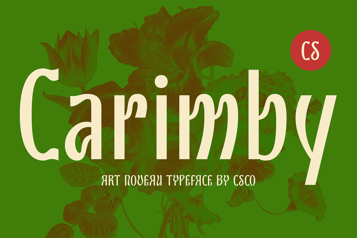 CS Carimby – Art Nouveau Font, a Sans Serif Font by Craft Supply Co. (Photo 1 of 8)