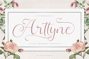 Arttyne Modern Script Font, a Script Font by alit design (Thumbnail 1 of 20)