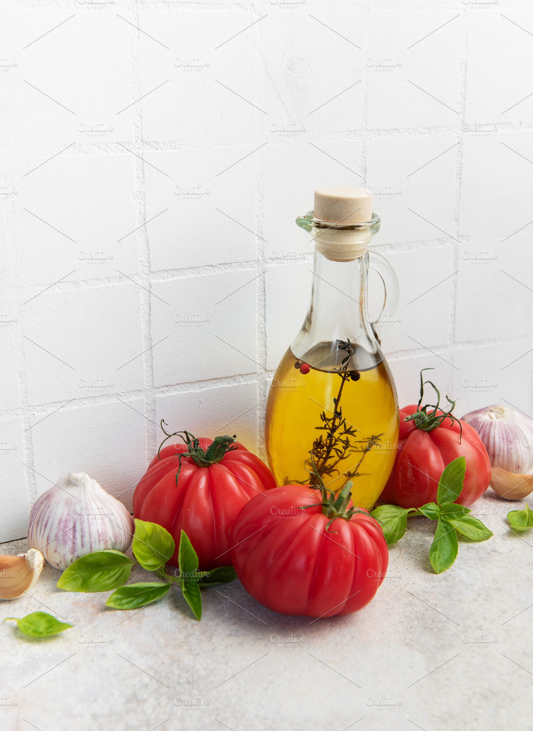 Fresh mediterranean ingredients for healthy cooking, a Food & Drink Photo by Olena Rudo