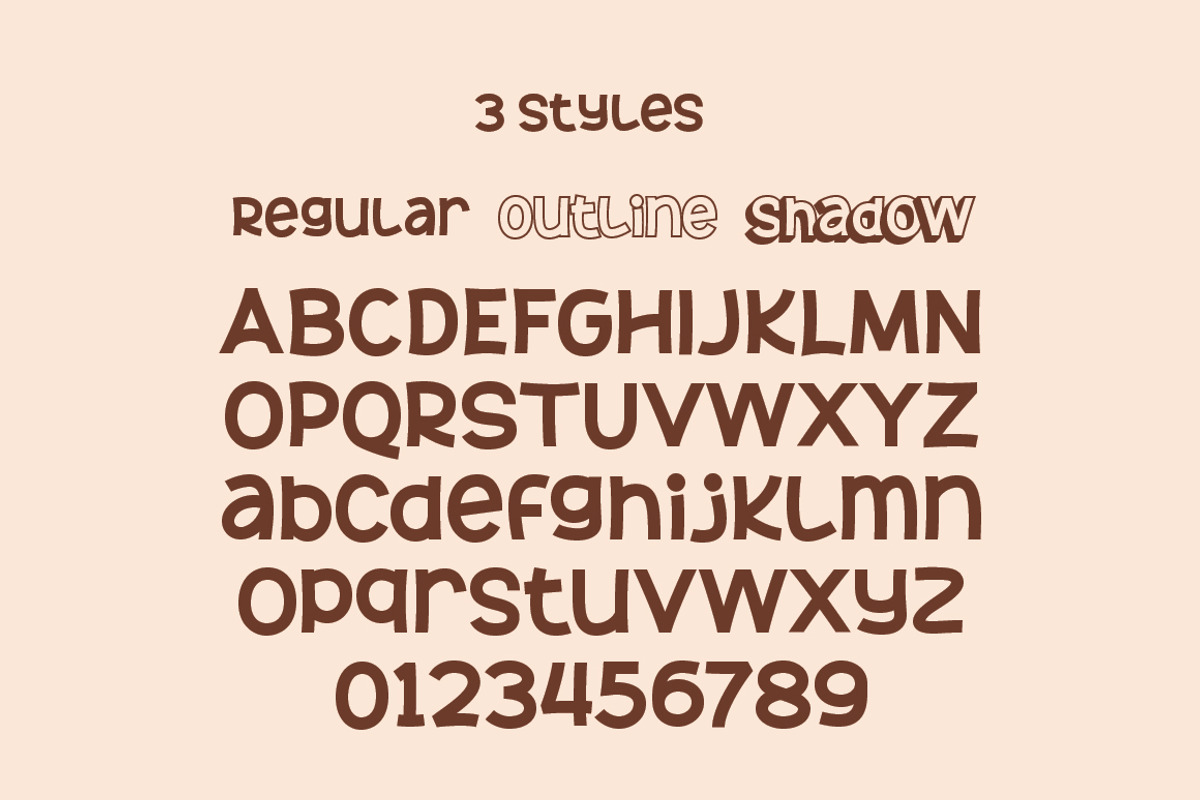Sticky Brown - Layered Fun Font, a Sans Serif Font by Typebae (Photo 7 of 8)