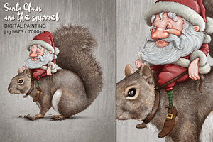 Santa Claus and the squirrel